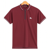 Maroon Burberry Textured Dri-Fit Polo!
